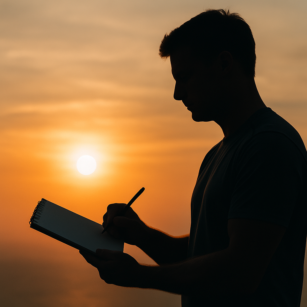 Journaling at sunrise... the TEE Time Morning Ritual